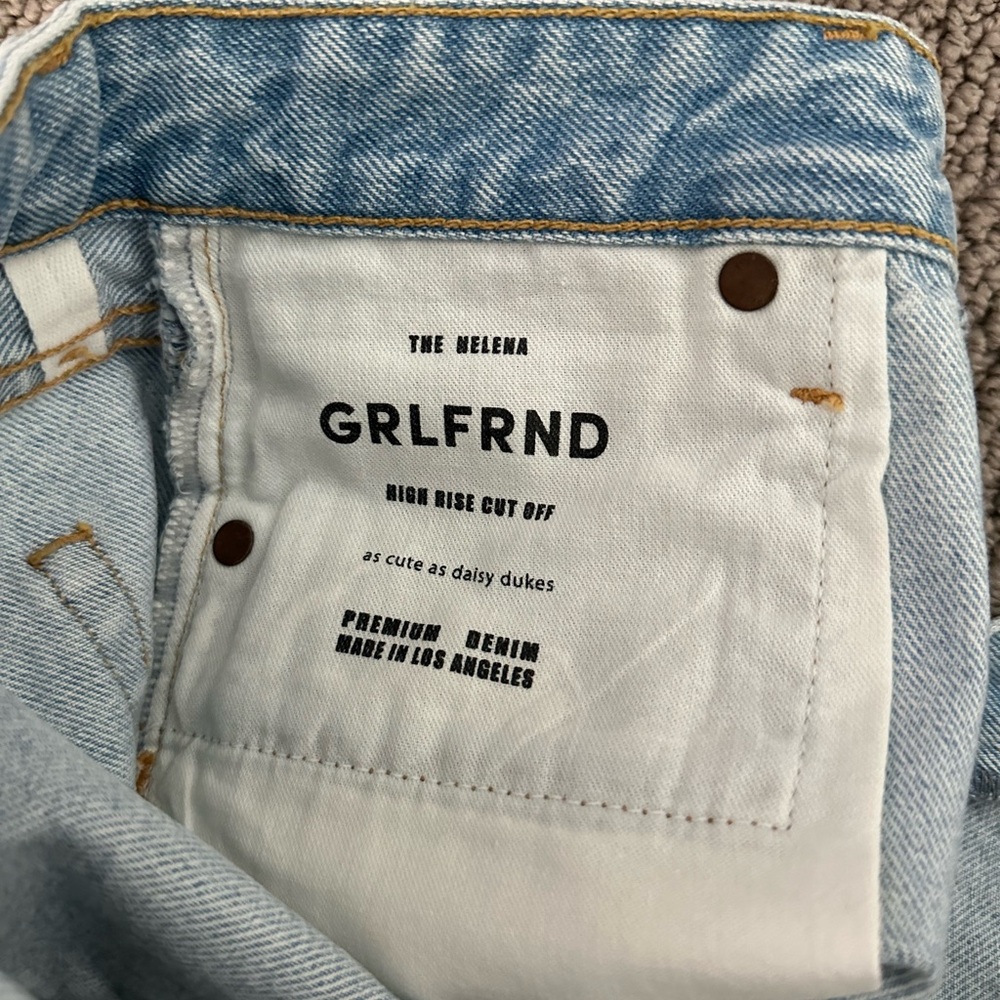 NWOT GRLFRND Helena High Rise Cut Off Short 24 - Picture 9 of 9